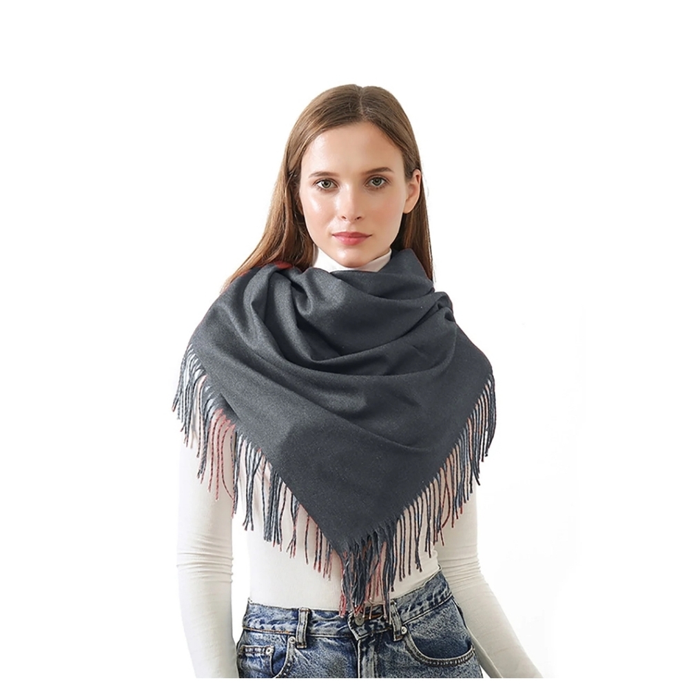 Gray Aztec Soft Scarf